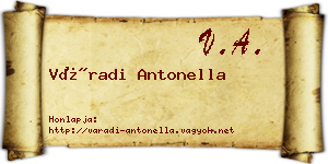 Váradi Antonella névjegykártya