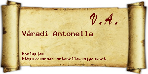Váradi Antonella névjegykártya